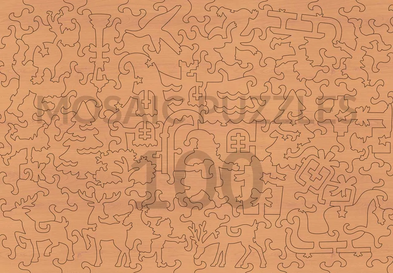 Mosaic Puzzles North Pole House puzzle lemn 250 piese