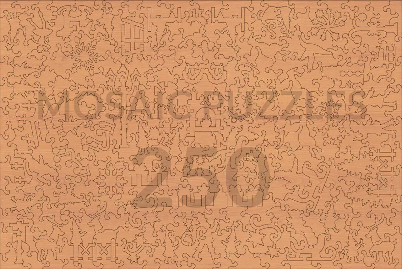 Mosaic Puzzles Holiday Decorations puzzle lemn 100 piese crăciun