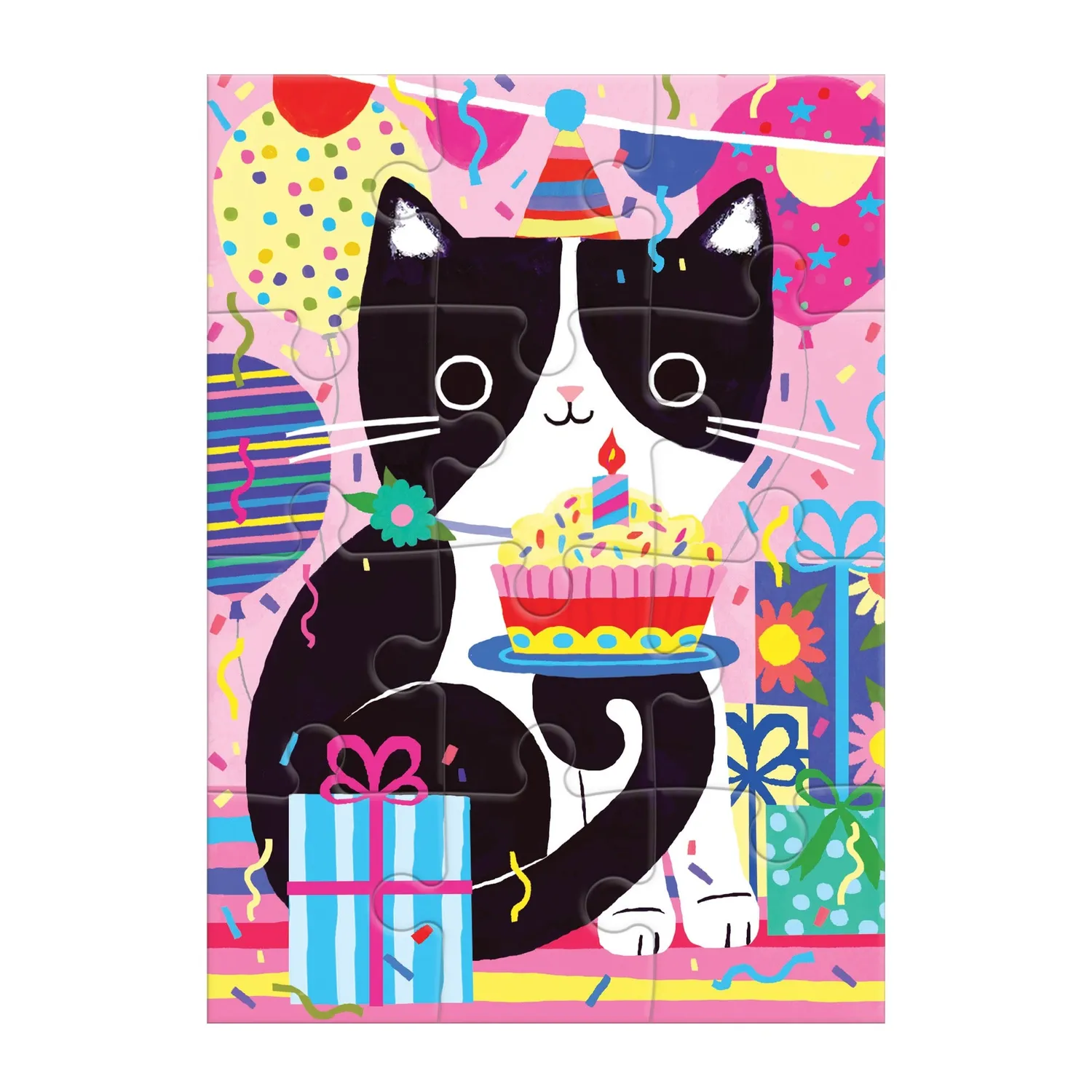 Mudpuppy Purr-fect Cat felicitare puzzle 12 piese