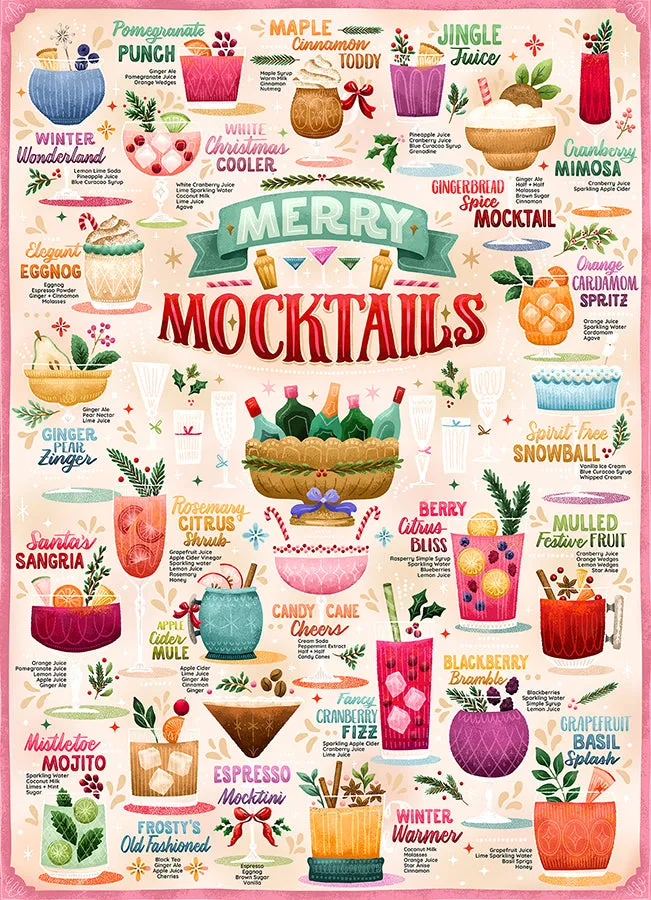 Cobble Hill Merry Mocktails puzzle 1000 piese bauturi