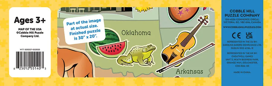 Cobble Hill Map of the USA puzzle podea 35 piese harta