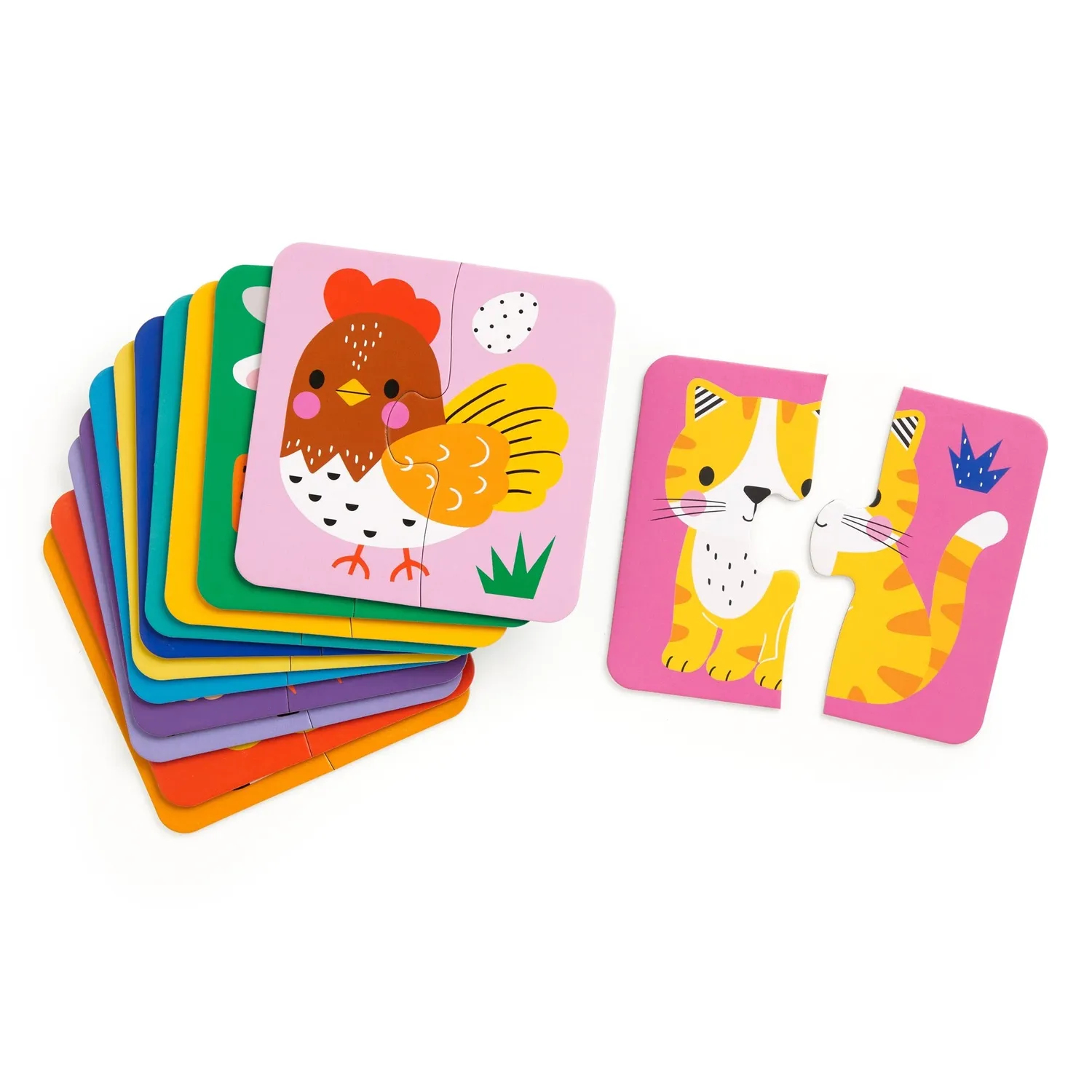 Mudpuppy My First Animals puzzle 12x2 piese 2+
