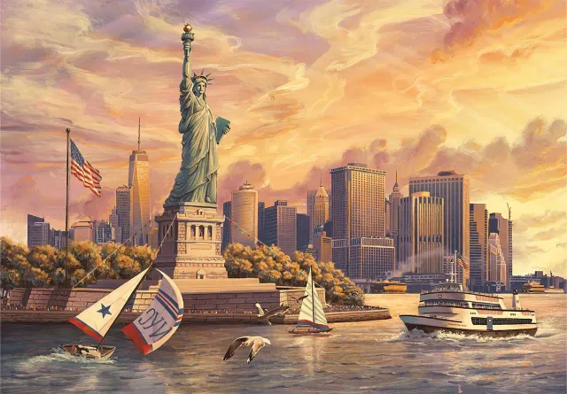 Mosaic Puzzles Greetings from New York puzzle lemn 500 piese