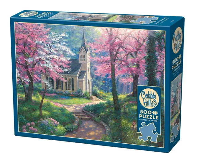 Cobble Hill Spring's Embrace puzzle 500 piese biserica