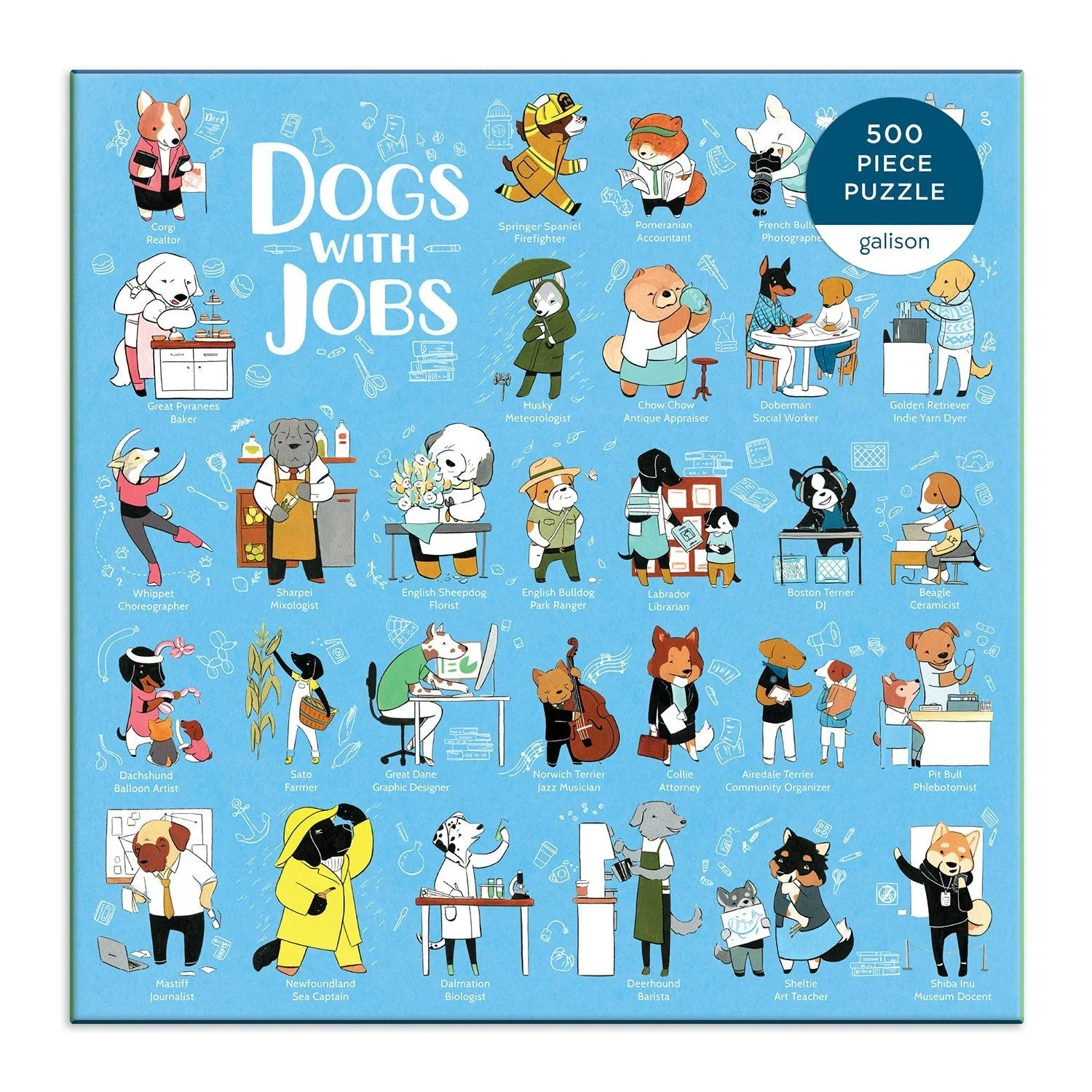 Mudpuppy Dogs With Jobs puzzle 500 piese 51x51 cm