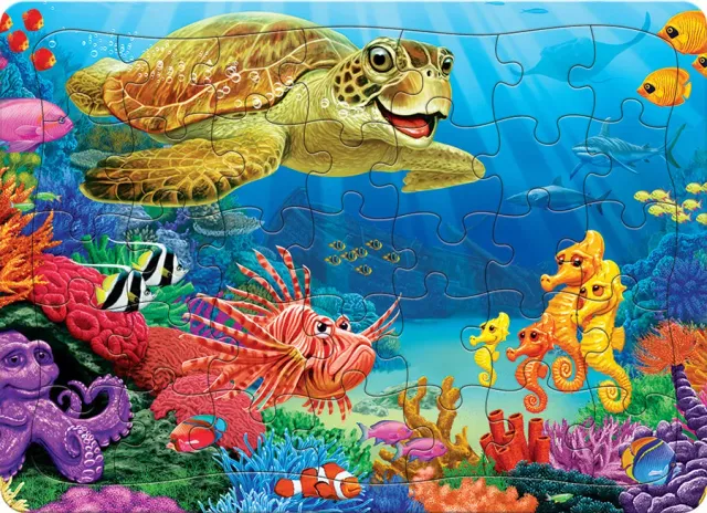 Cobble Hill Undersea Turtle puzzle 35 piese tava ocean