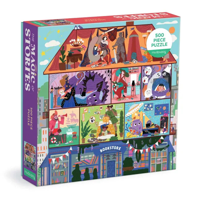 Mudpuppy Magic of Stories puzzle 500 piese librarie