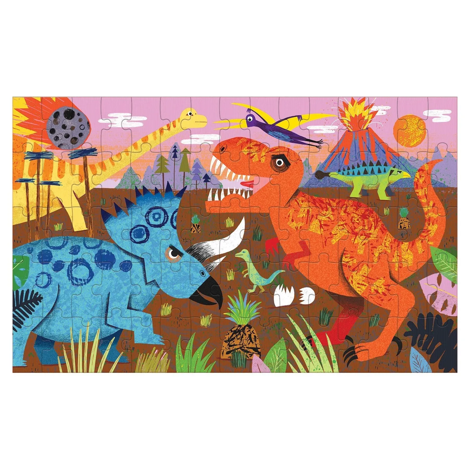 Mudpuppy Dinosaur Roar puzzle lenticular 75 piese