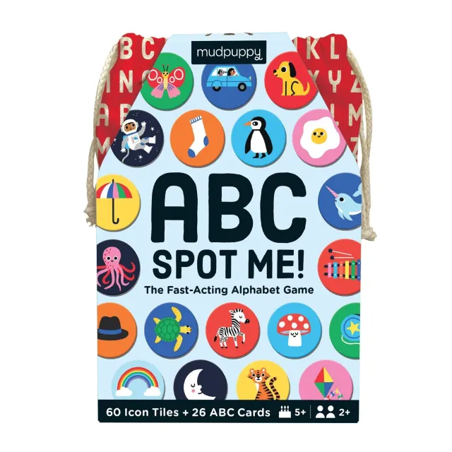 Mudpuppy ABC Spot Me joc de societate litere 86 piese