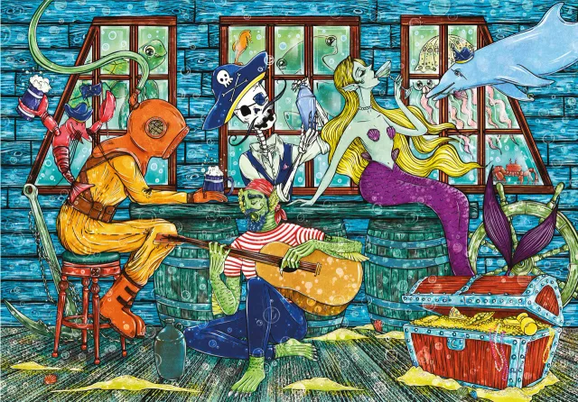Mosaic Puzzles Deep Sea Cantina puzzle lemn 100 piese mare