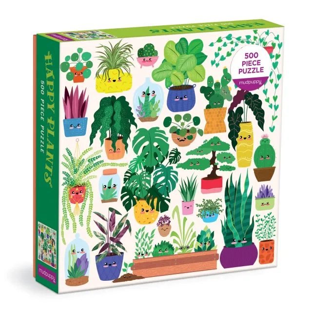 Mudpuppy Happy Plants puzzle 500 piese familie 51x51 cm