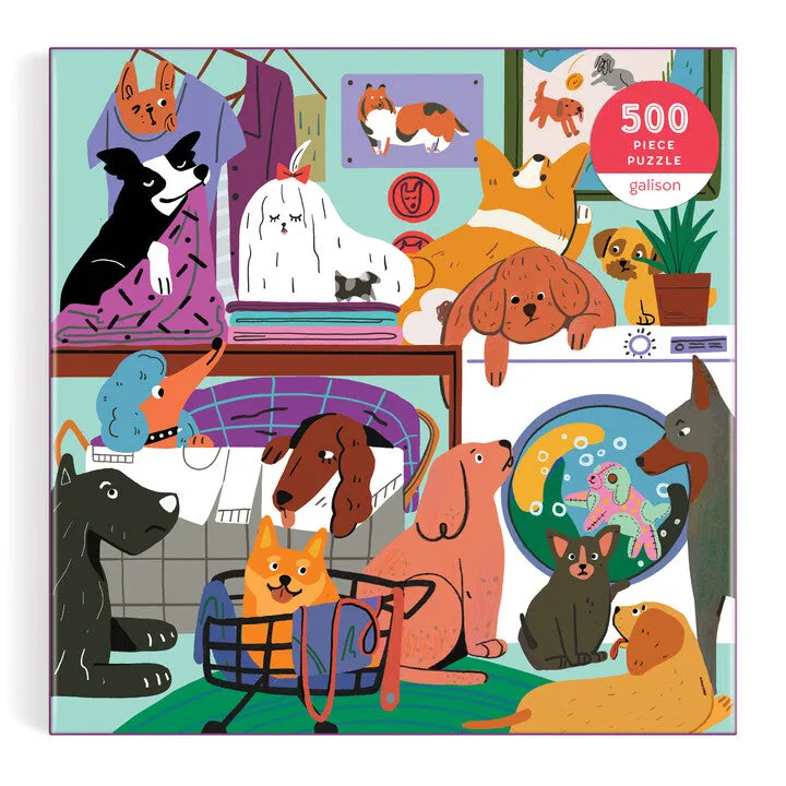Galison Laundry Dogs puzzle 500 piese 50,8x50,8 cm