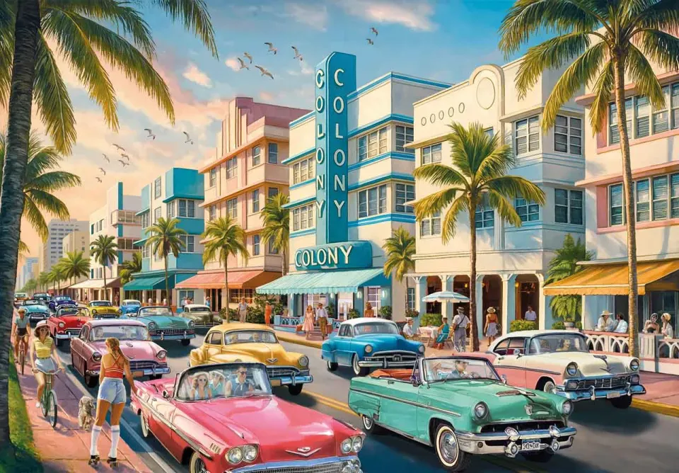 Mosaic Puzzles Cruising Through Ocean Drive puzzle lemn 100 piese