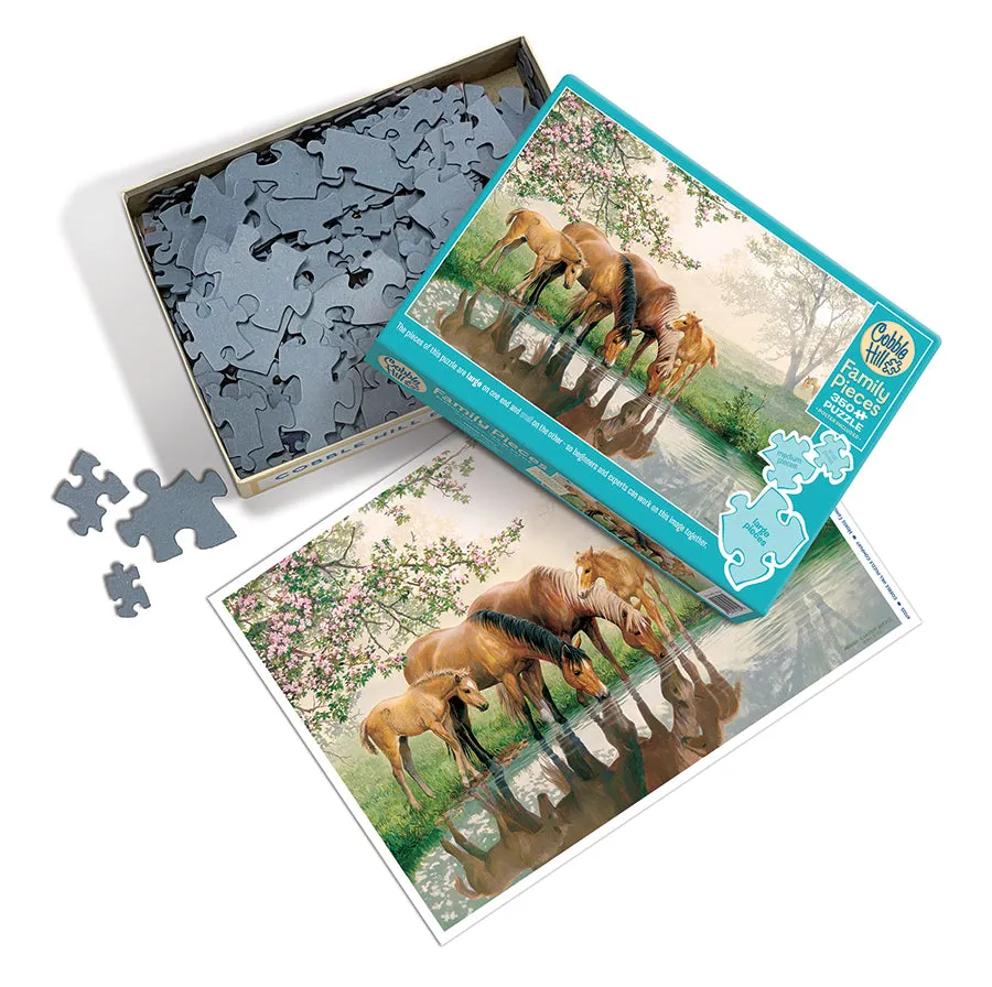 Cobble Hill Family Pieces Horse Family puzzle 350 piese cai