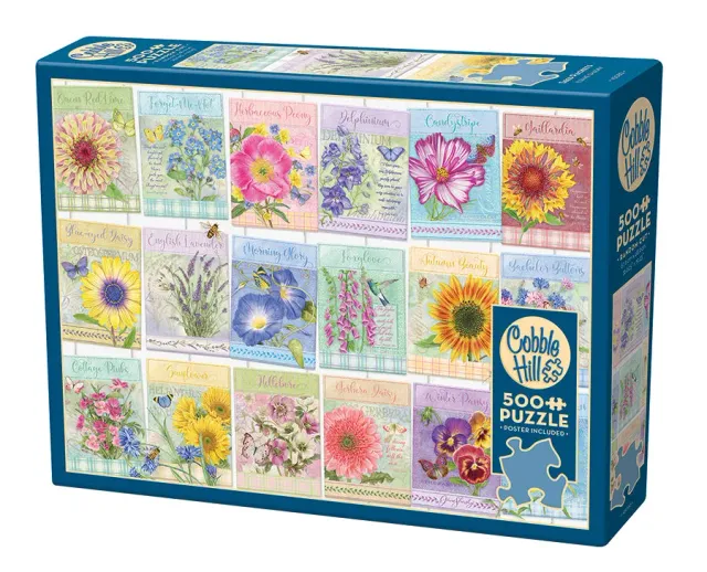 Cobble Hill Seed Packets puzzle 500 piese flori