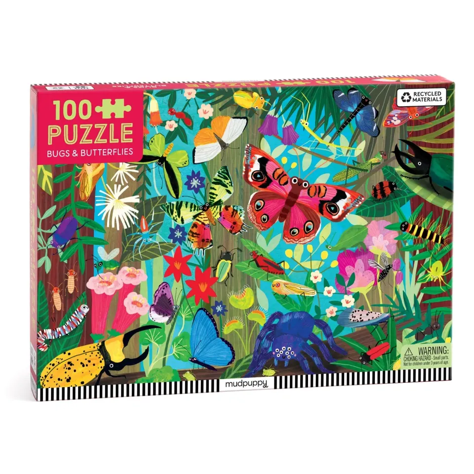 Mudpuppy Bugs & Butterflies puzzle 100 piese 59x41 cm