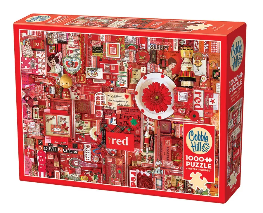Cobble Hill Red puzzle 1000 piese colaj rosu