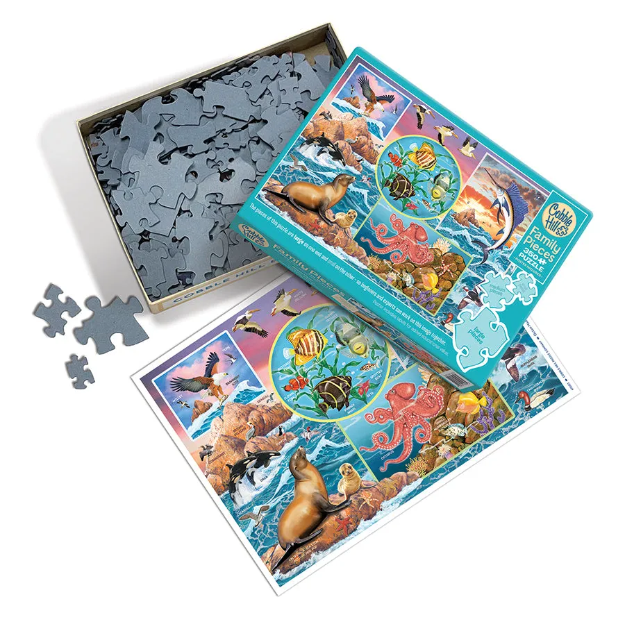 Cobble Hill Ocean Magic puzzle familie 350 piese ocean