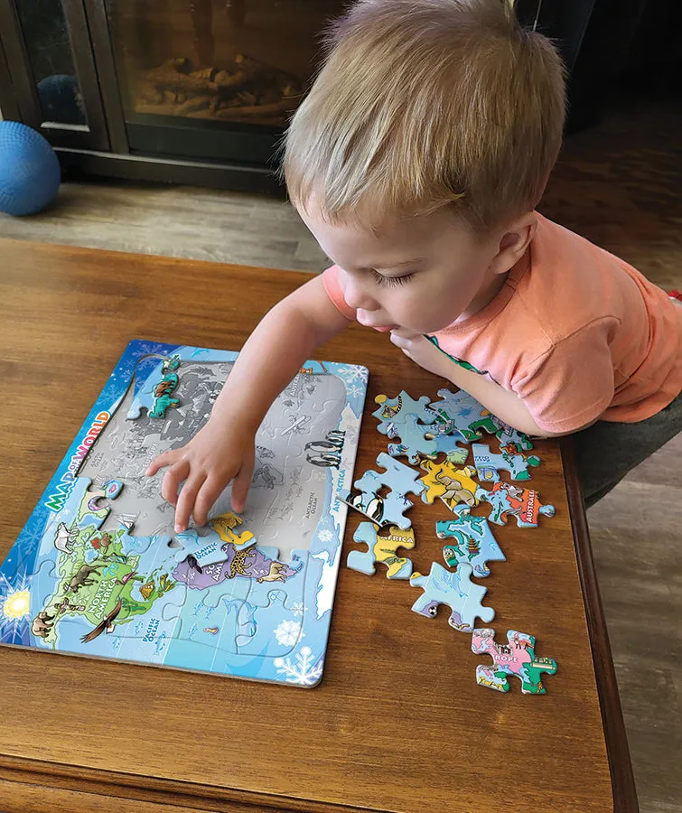 Cobble Hill World Map Tray puzzle 35 piese harta