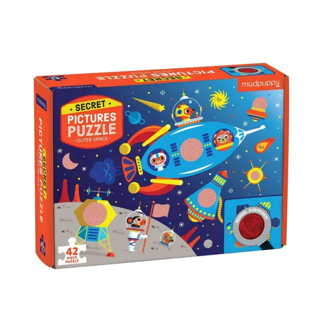 Mudpuppy Outer Space puzzle 42 piese cu bagheta secreta