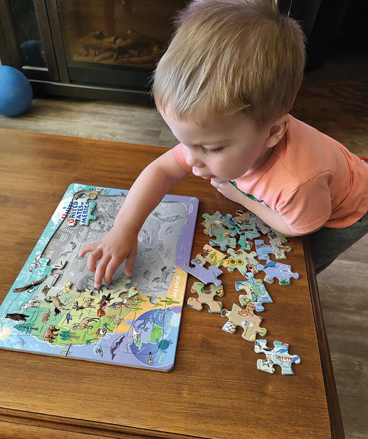 Cobble Hill USA Map puzzle tava 35 piese copii