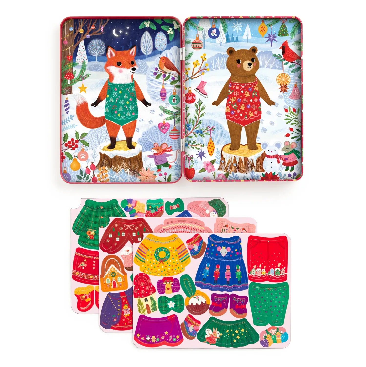 Mudpuppy Merry Woodland joc magnetic 45+ Craciun