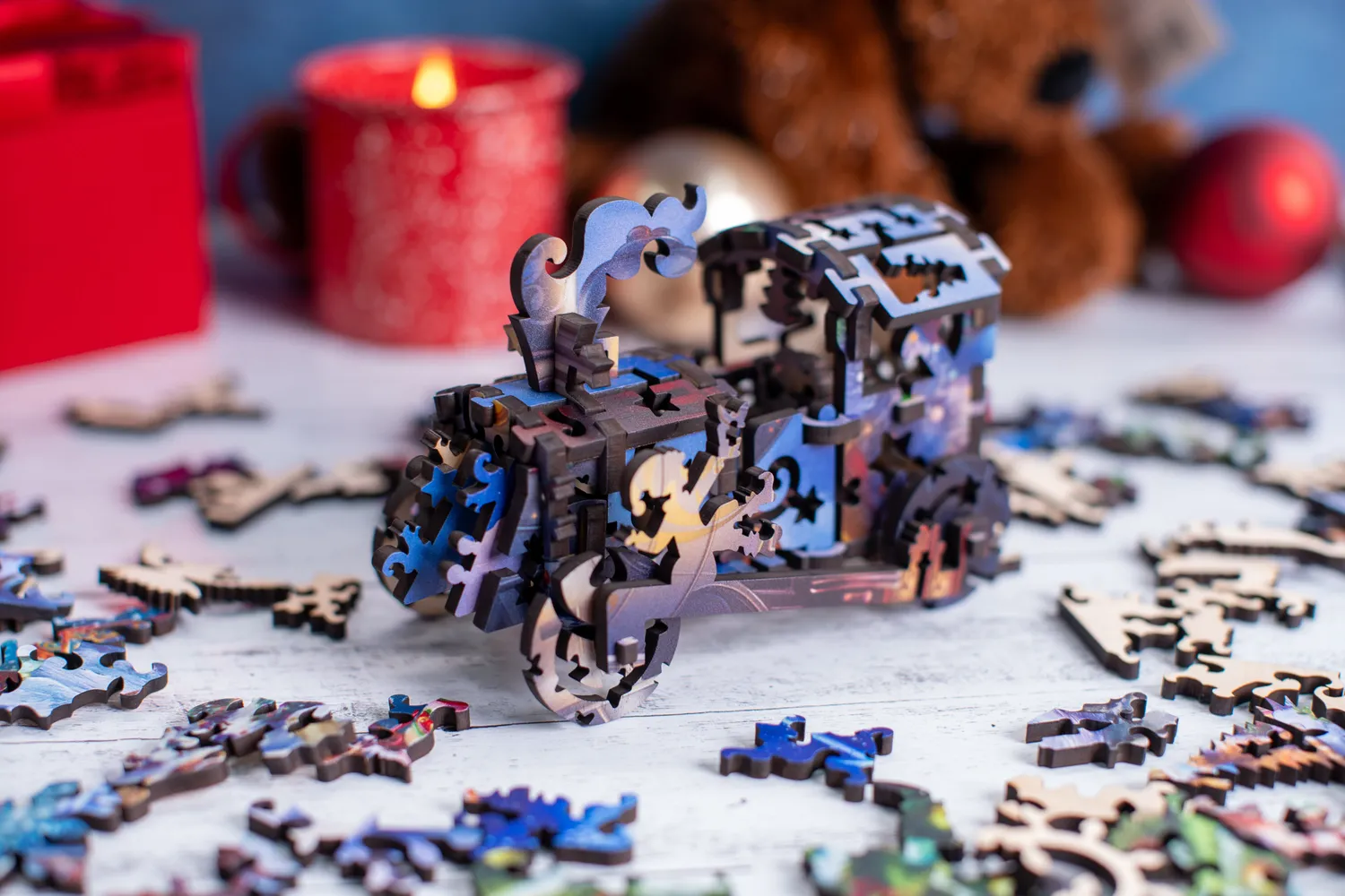 Mosaic Puzzles Heritage 3D Christmastime at Santa's Station puzzle 500 piese