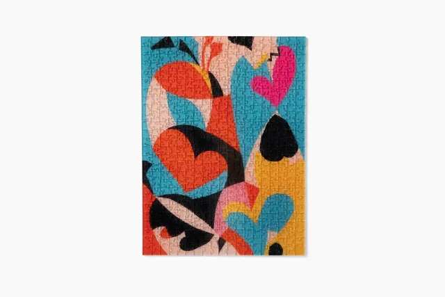 Eklektik Pieces Lovestruck puzzle 495 piese cuplu geometric