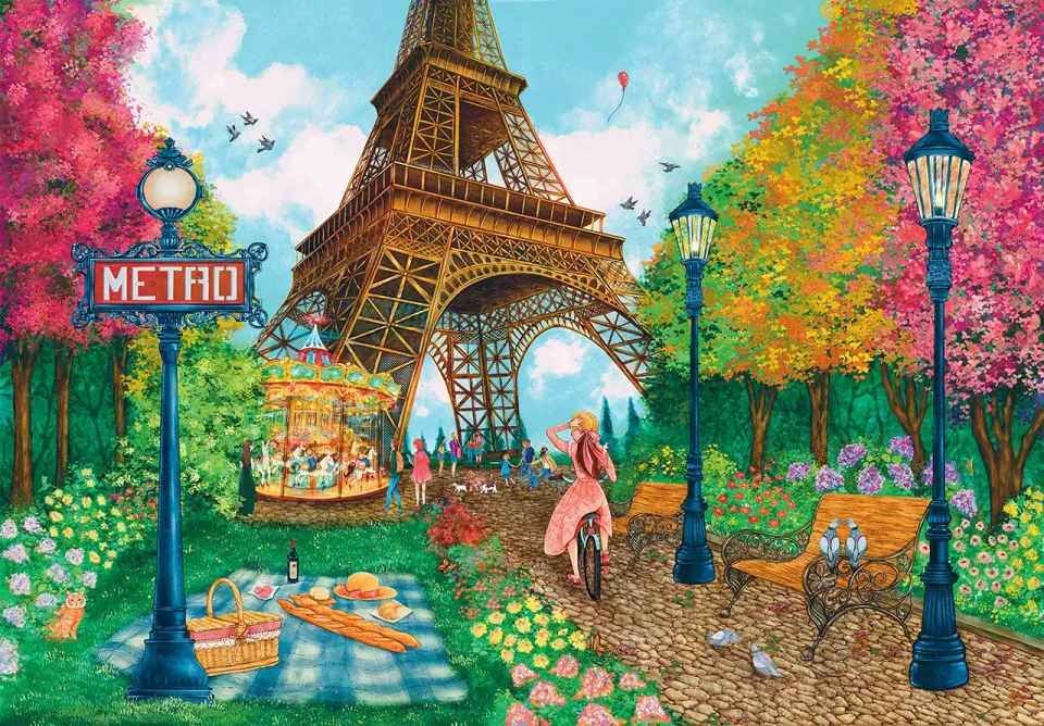 Mosaic Puzzles Paris Je T'aime puzzle lemn 500 piese Paris