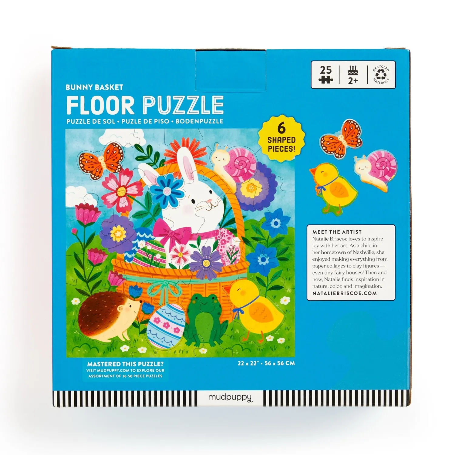 Mudpuppy Bunny Basket puzzle podea 25 piese iepurași