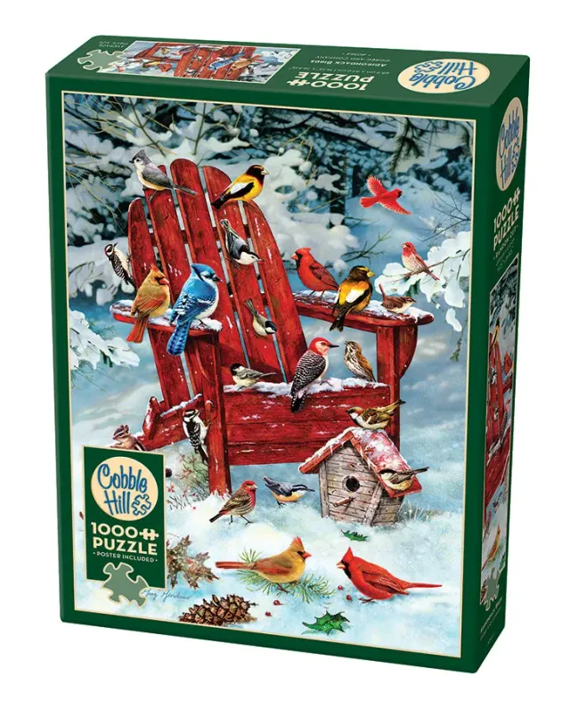 Cobble Hill Adirondack Birds puzzle 1000 piese iarnă