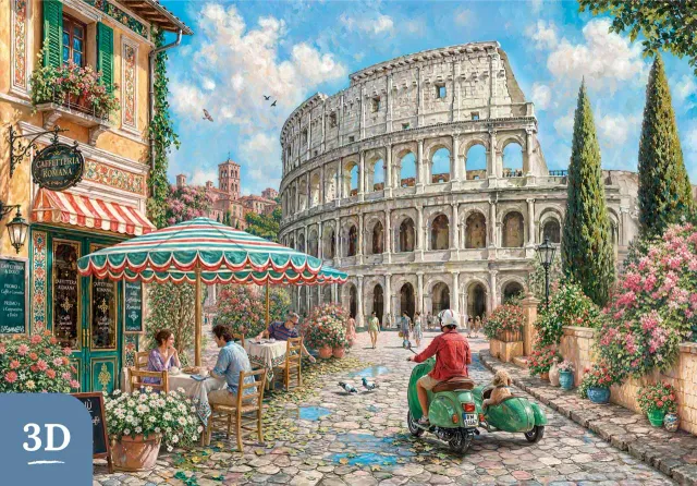 Mosaic Puzzles Ride to the Colosseum puzzle lemn 3D 500 piese