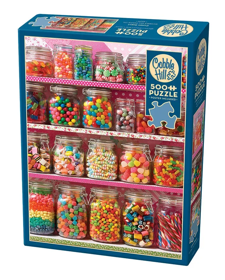 Cobble Hill Candy Shelf puzzle 500 piese dulciuri