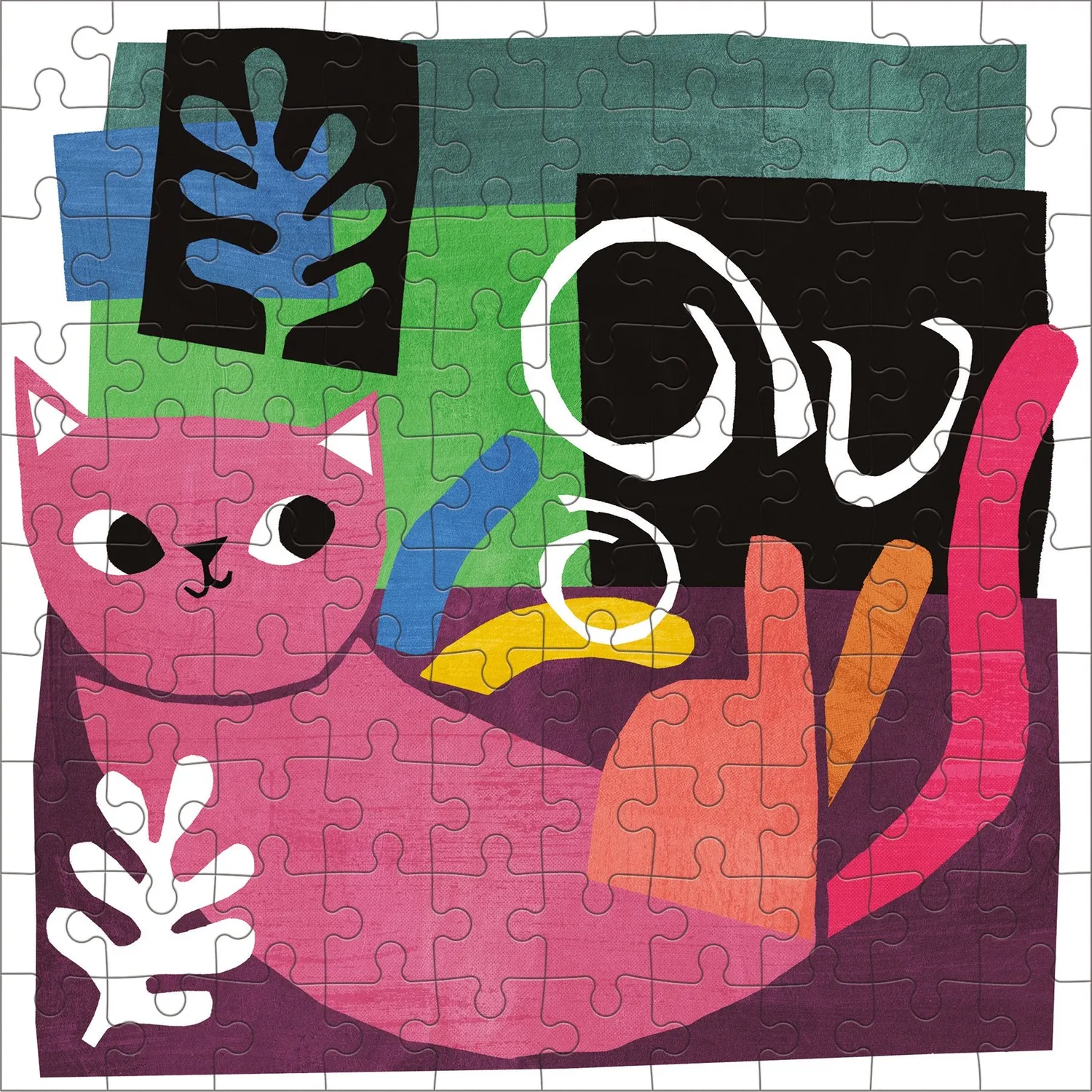 Mudpuppy Artsy Cats Henri Catisse puzzle 100 piese pisici