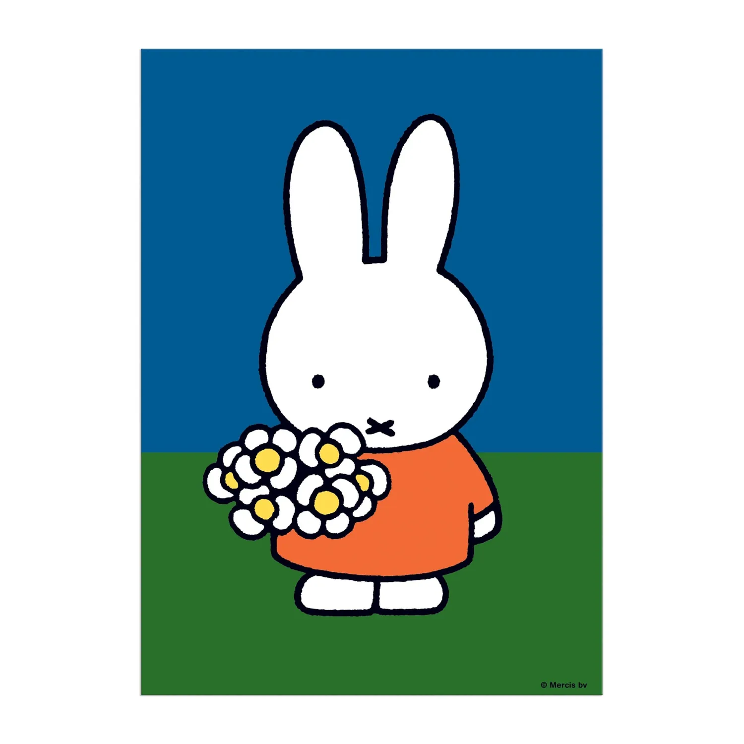 Mudpuppy Miffy with Flowers puzzle felicitare 60 piese flori