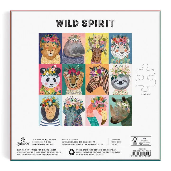 Mudpuppy Wild Spirit puzzle 500 piese 51x51 cm flori