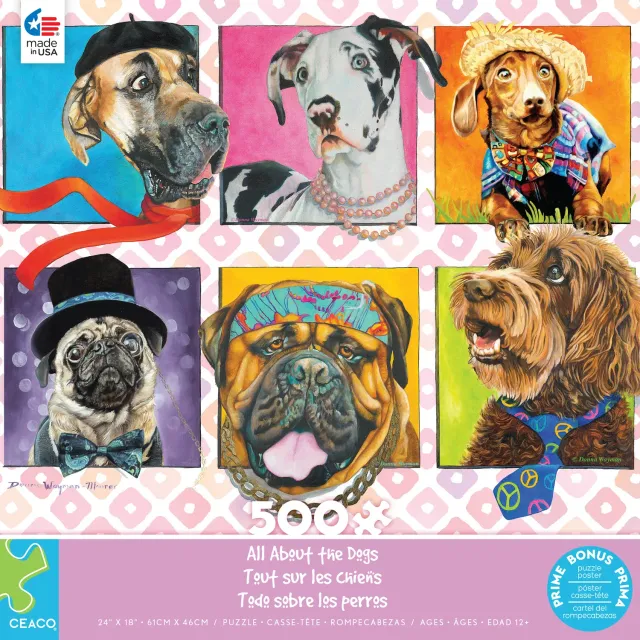 Ceaco All About the Dogs puzzle 500 piese caini