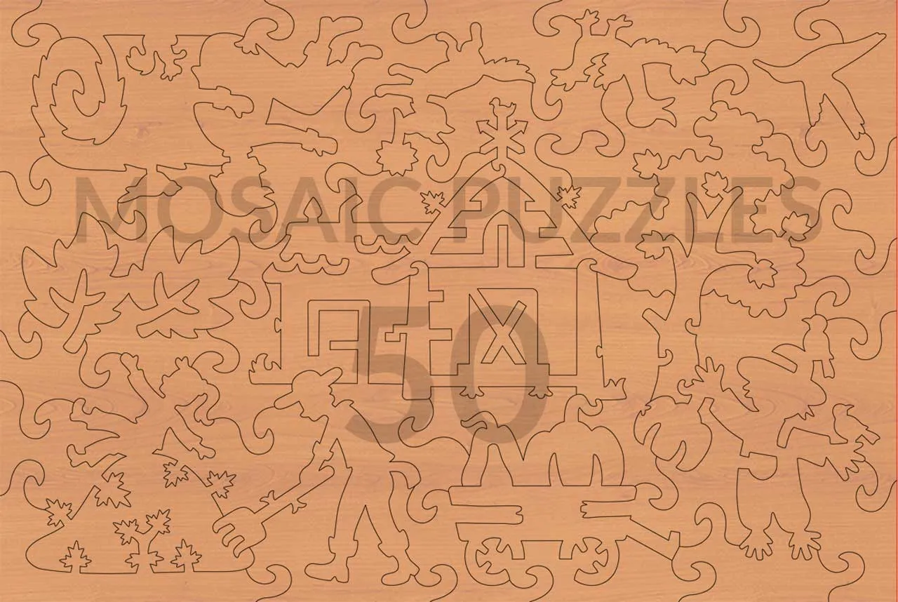Mosaic Puzzles Golden Days at the Fair puzzle lemn 250 piese de toamna