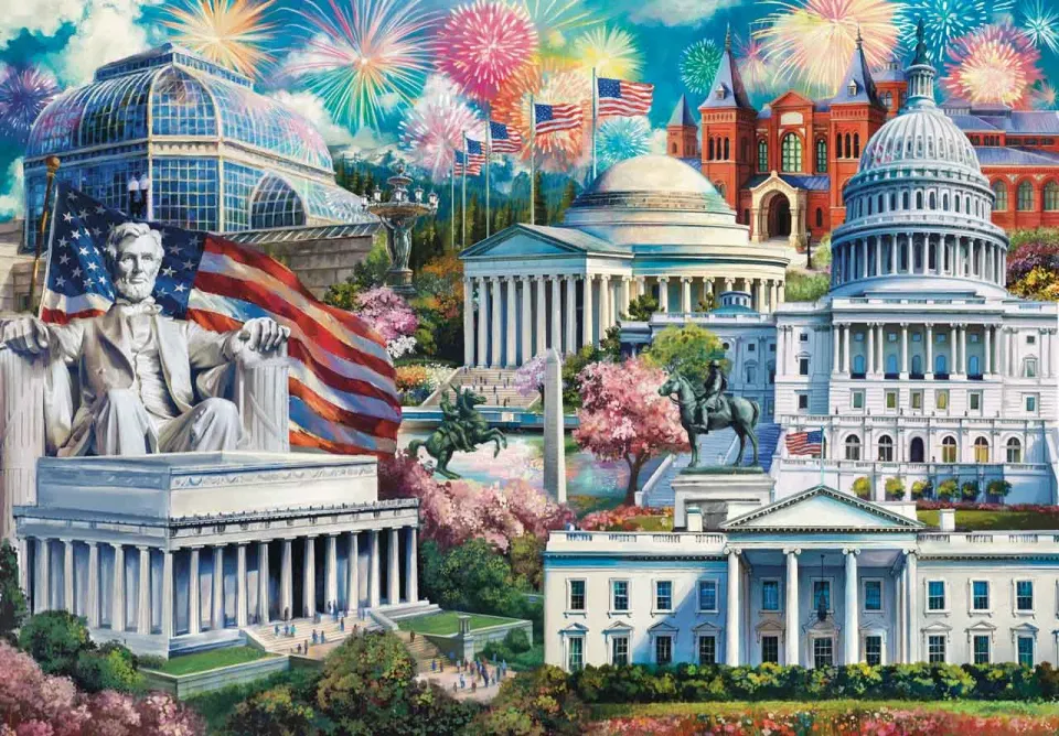 Mosaic Puzzles Monuments Of Freedom puzzle lemn 250 piese orase