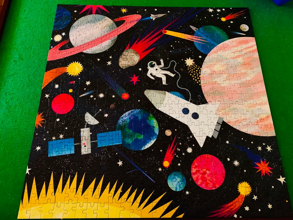 Mudpuppy Space Illuminated puzzle 500 piese fosforescent