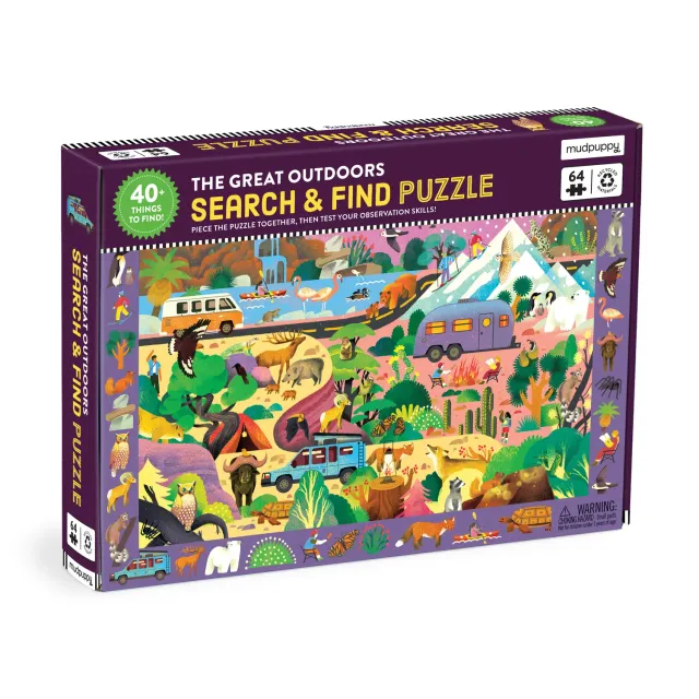 Mudpuppy The Great Outdoors puzzle 64 piese exterior