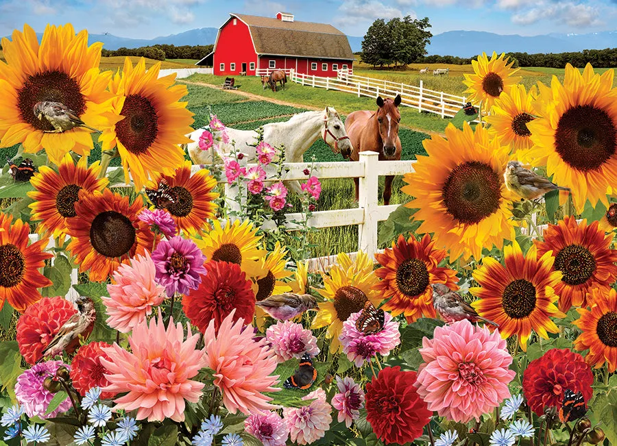 Cobble Hill Sunflower Farm puzzle 1000 piese fermă