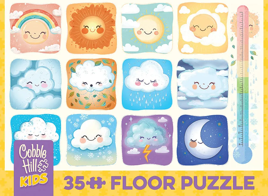 Cobble Hill Fair Weather puzzle podea 35 piese nori