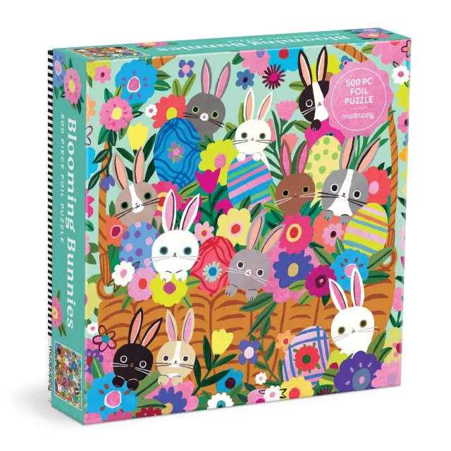 Mudpuppy Blooming Bunnies puzzle 500 piese foil
