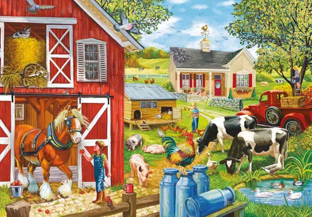 Mosaic Puzzles The Apple Farm puzzle 250 piese ferma