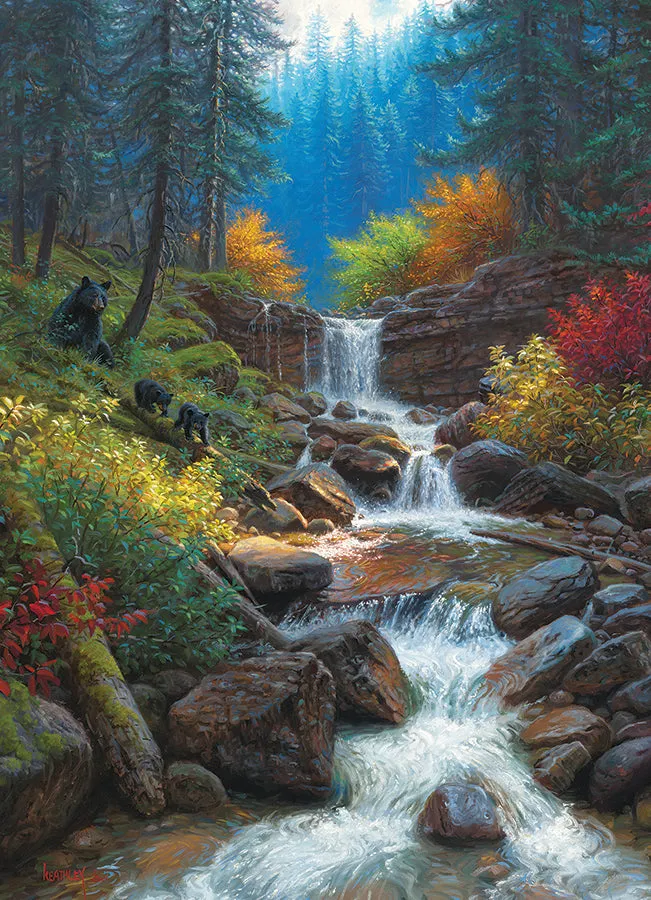 Cobble Hill Mountain Cascade puzzle 1000 piese toamnă
