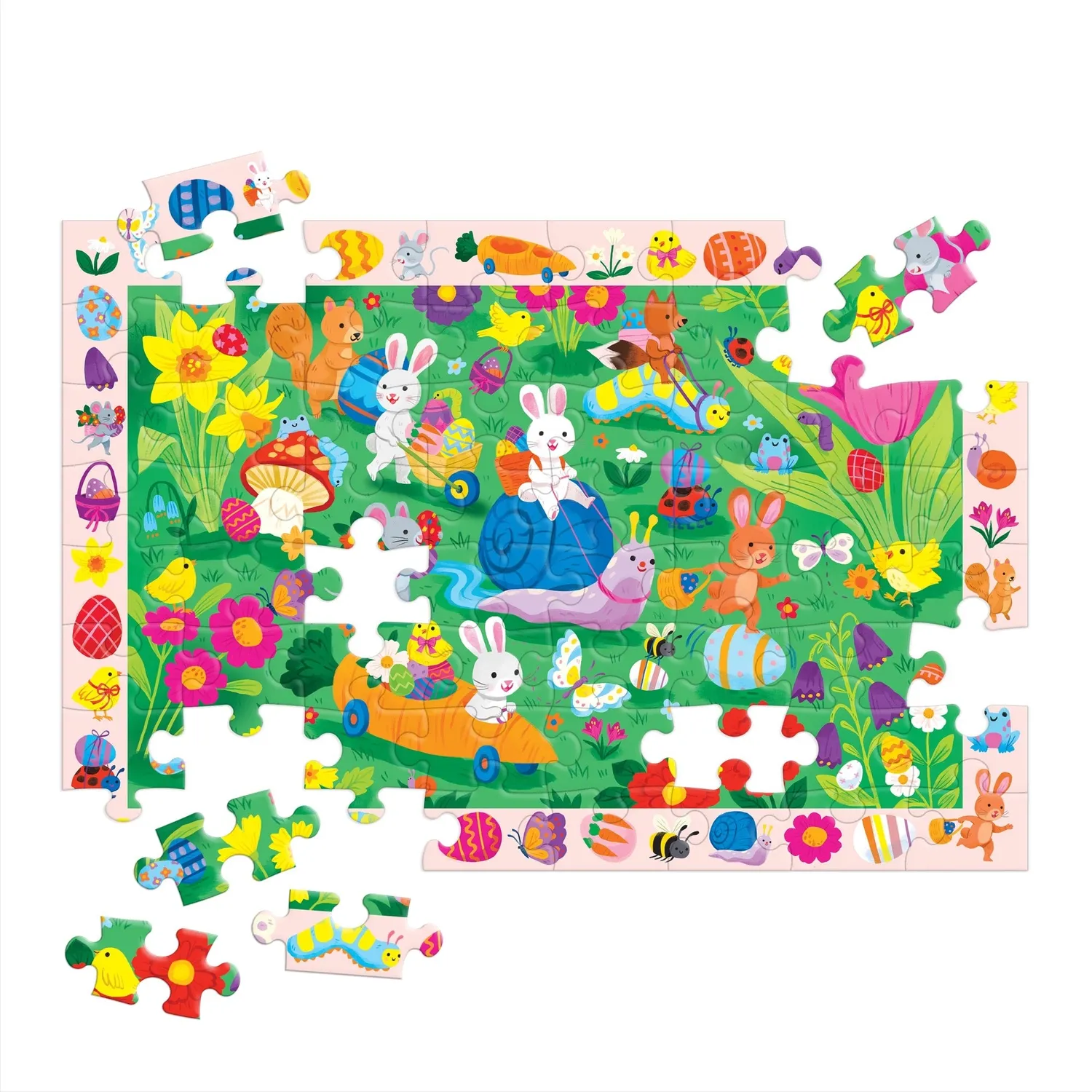 Mudpuppy Easter Egg Hunt puzzle 64 piese de Paste