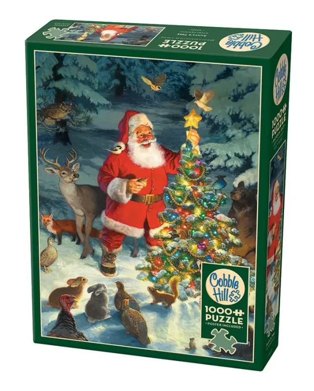 Cobble Hill Santa's Tree puzzle 1000 piese Crăciun