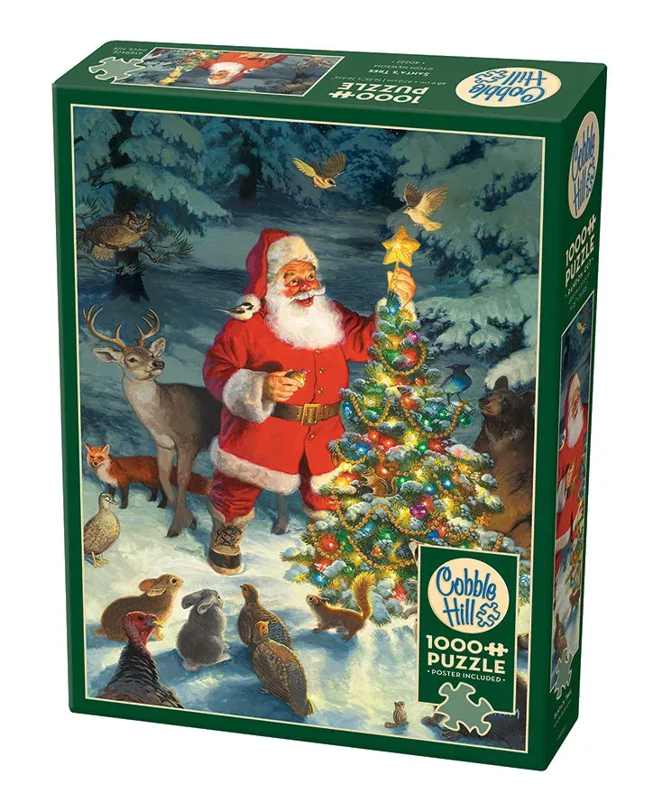 Cobble Hill Santa's Tree puzzle 1000 piese Crăciun