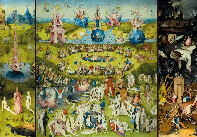 Mosaic Puzzles Garden of Earthly Delights puzzle lemn 500 piese Bosch